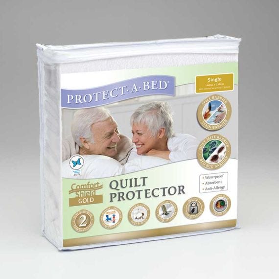 Comfortshield Gold Quilt Protector   207071 Single 140x210cm 1200ml Waterproof White