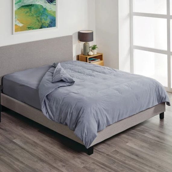 Protect A Bed Quilt Cover Fusion Charcoal Queen 210x210cm Waterproof