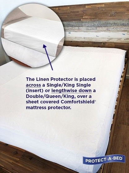 Comfortshield Terry Sheet And Linen Protector Kit King Single W107x L204x D20 50cm Unisex 2500ml Waterproof White