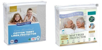 Comfortshield Terry Sheet And Linen Protector Kit King Single W107x L204x D20 50cm Unisex 2500ml Waterproof White