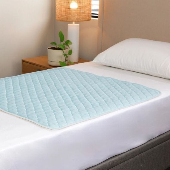 Absorbmax Bed Pad Regular 90cmx90cm 3500 Ml Waterproof Pale Blue