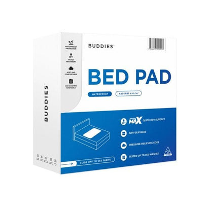 Absorbmax Bed Pad Regular 90cmx90cm 3500 Ml Waterproof Pale Blue