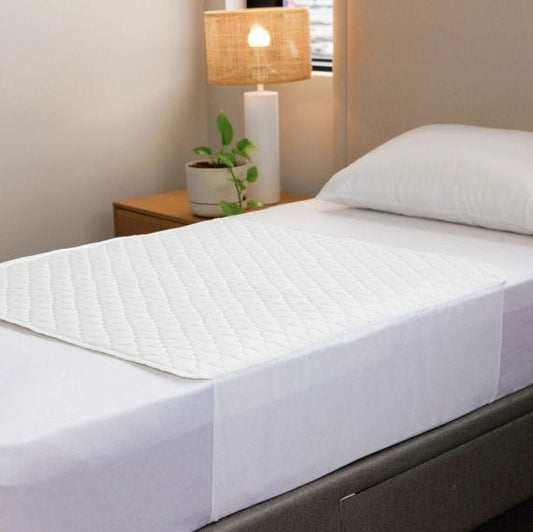 Absorbmax Bed Pad Single 90cmx90cm 3500 Ml Waterproof White