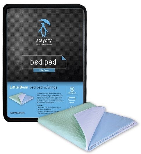 Staydry Bedpad Little Boss Single Aqua