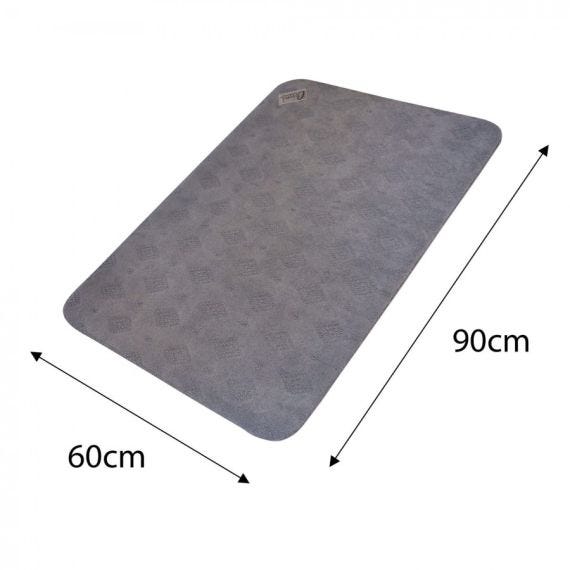 Conni Anti Slip Floor Mat   Classic 60x90cm Waterproof Grey