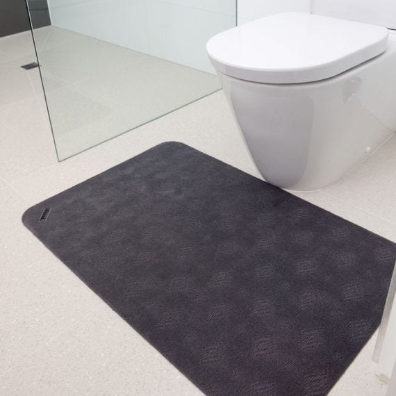 Conni Anti Slip Floor Mat   Classic 60x90cm Waterproof Grey