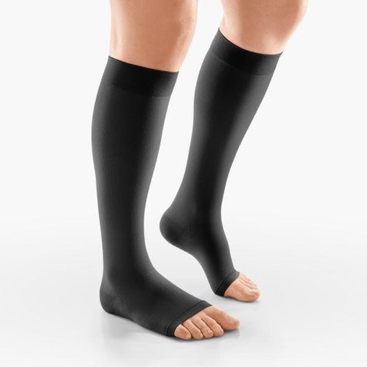 Venosan Stockings 7000 Adh Ccl 3 Long Open Toe Plain Top Medium Black
