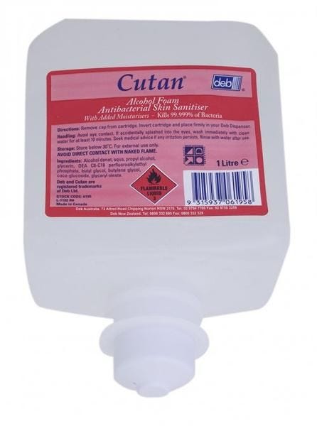 Cutan Alcohol Foam Hand Sanitiser Refill 1000ml