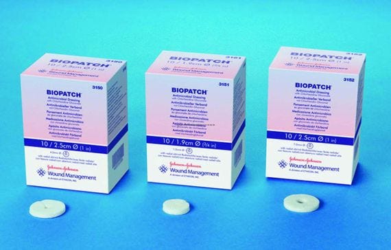 Biopatch Antimicrobial Dressing   44152 2.5cm/7mm