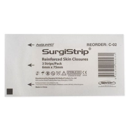 Asguard Surgistrip Reinforced Skin Closures 6mmx75mm