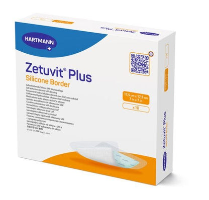 Zetuvit Plus Silicone Border 17.5 x 17.5 cm