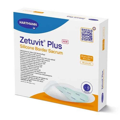 Zetuvit Plus Silicone Border Sacrum 23 x 23 cm