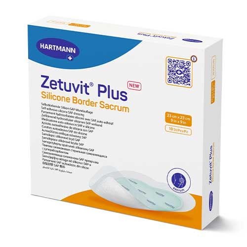 Zetuvit Plus Silicone Border Sacrum 23 x 23 cm