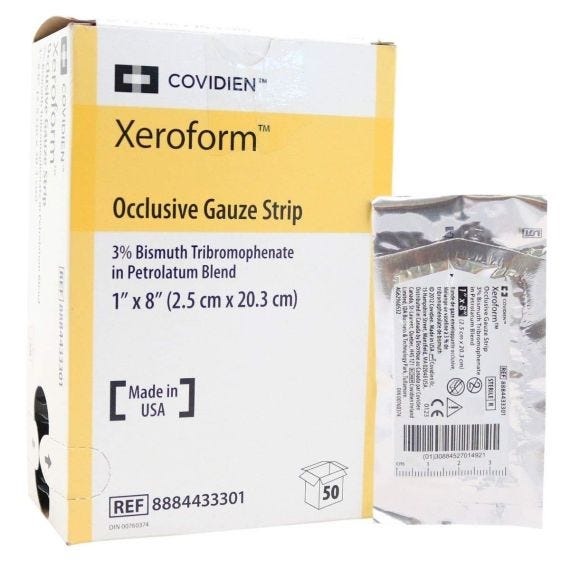 Xeroform Petroleum Gauze 2.5x20cm Patch