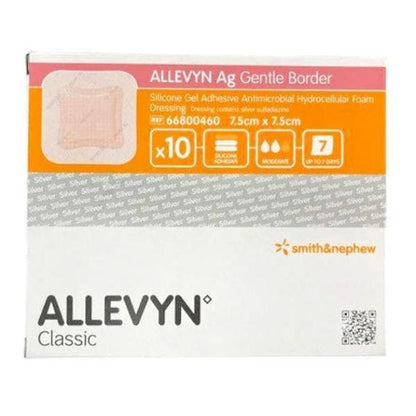 Allevyn Ag Gentle Border Foam Dressing 7.5x7.5cm
