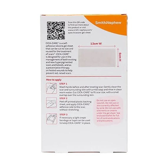 Cica Care Scar Silicone Gel Sheet 12cmx6cm