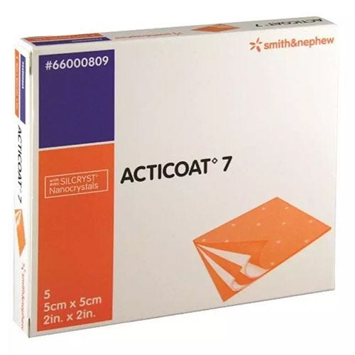 Acticoat Antimicrobial Barrier Dressing   7 Day 5cmx5cm
