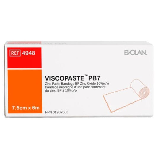 Viscopaste Zinc Paste Bandage 7.5cmx6mtr