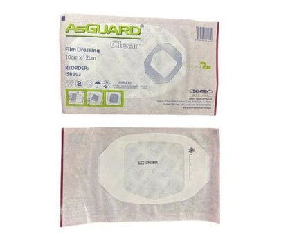 Asguard Clear Film Island Dressing 10 Cm X 12 Cm