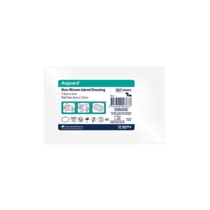 Asguard Flex Non Woven Island Dressing 7.5xcmx5cm