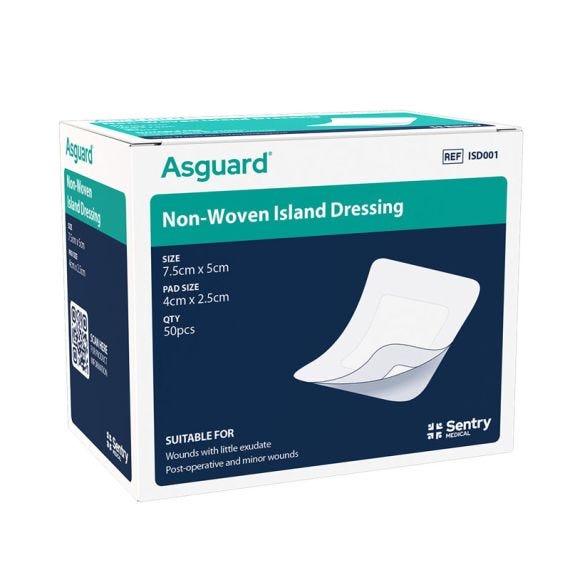 Asguard Flex Non Woven Island Dressing 7.5xcmx5cm