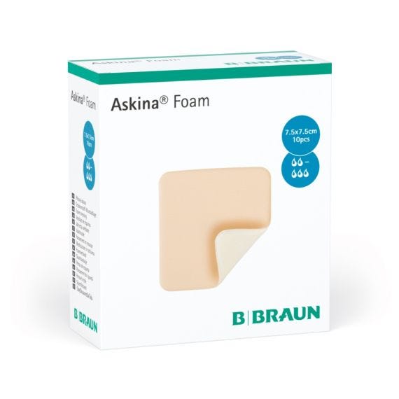 Askina Foam  Dressing 7.5 X 7.5 Cm Beige