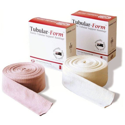 Tubular Form Compression Bandage Size D 7.5cm Wide Latex Free Flesh