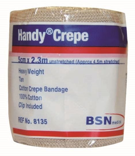 Bandage Handycrepe 5cmx2.3mtr Tan