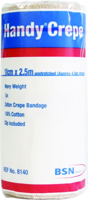 Bandage Handycrepe 10cm X 2.3mtr Tan