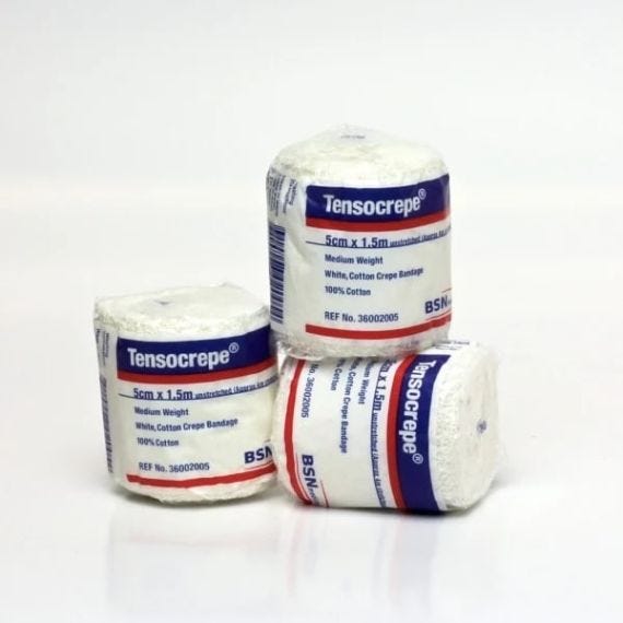 Tensocrepe Bandage 5cmx1.5mtr White