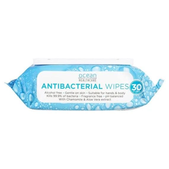 Ocean Antibacterial Wipes 14x19cm