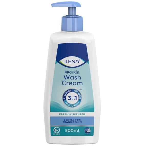 Tena Wash Cream 500ml Pump Bottle