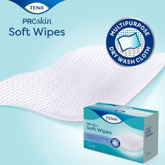 Tena Soft Wipes 19x30cm