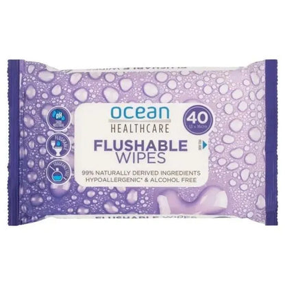 Ocean Healthcare Flushable Toilet Wipes 13cmx16cm