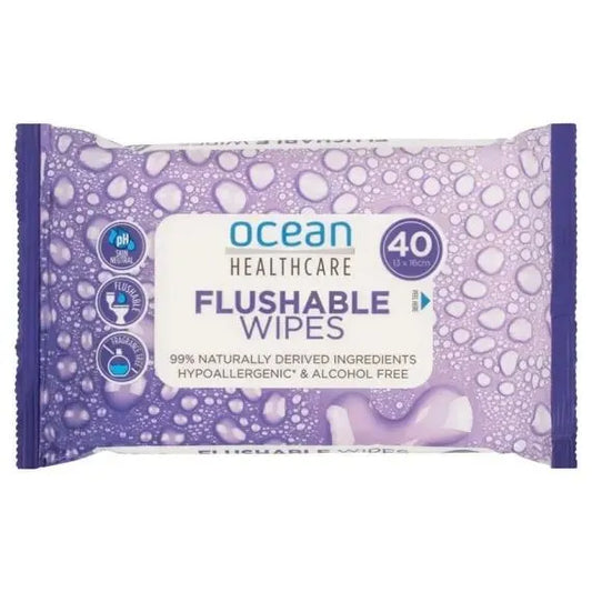 Ocean Healthcare Flushable Toilet Wipes 13cmx16cm