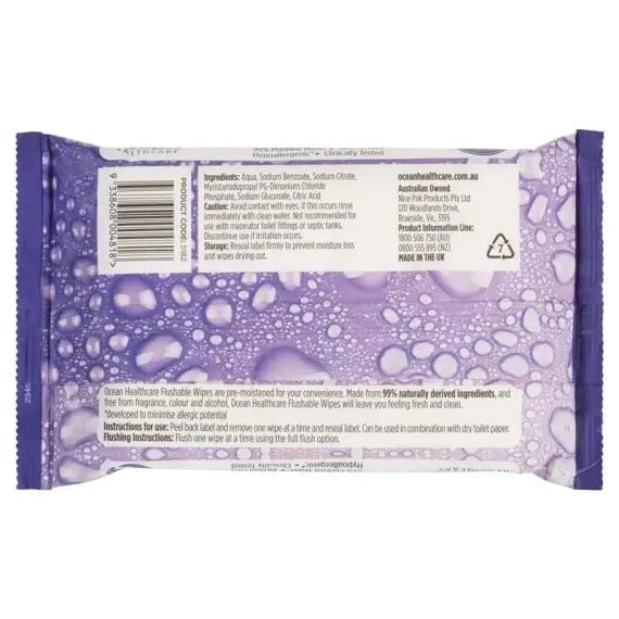 Ocean Healthcare Flushable Toilet Wipes 13cmx16cm
