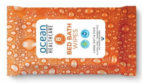 Ocean Healthcare Bed Bath Wipes 24x20cm