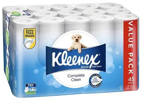 Kleenex Toilet Tissue Complete Clean White