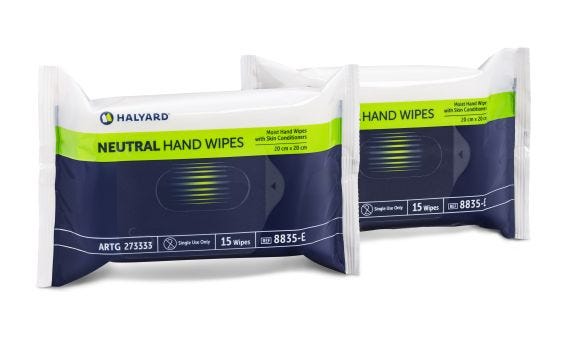 Halyard Neutral Hand Wipes Soft Pack 20cmx20cm