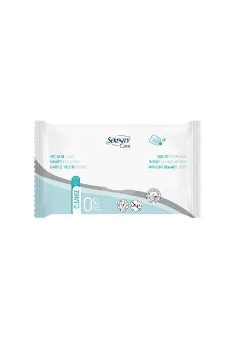 Serenity Care Wet Wash Gloves No Perfume