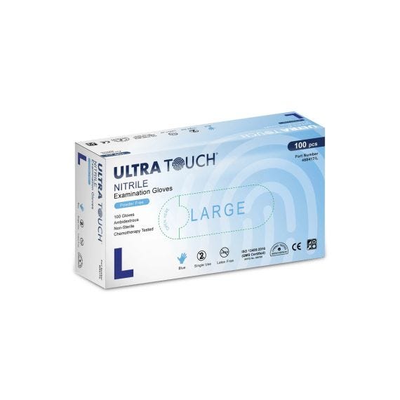 Ultra Touch Gloves Nitrile Large Blue Large Blue