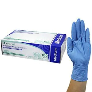 Gloves Universal Nitrile Powder Free Medium Blue