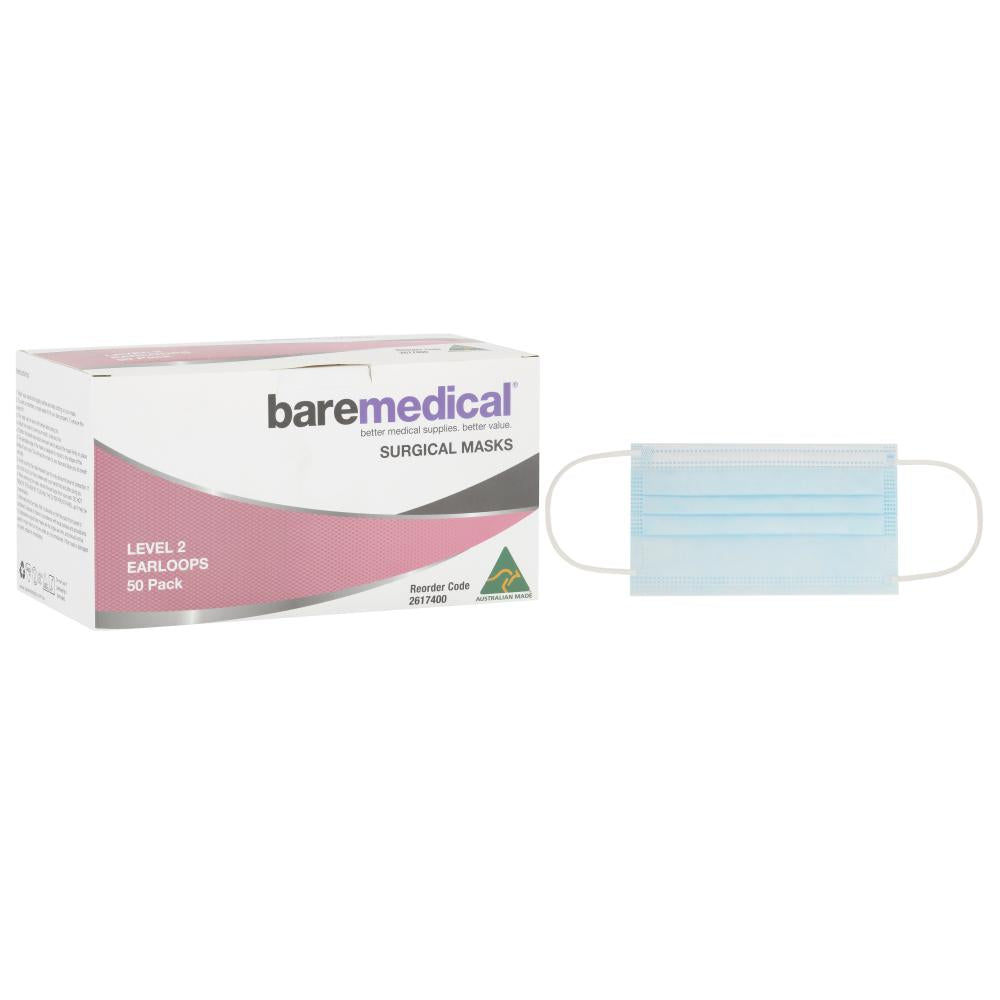 Mask Surgical Level 2 Earloop Baremedical