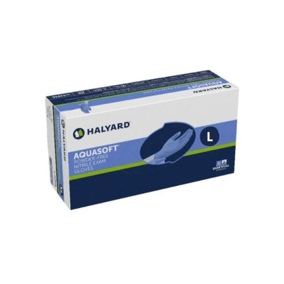 Gloves Halyard Aquasoft Nitrile Large Blue