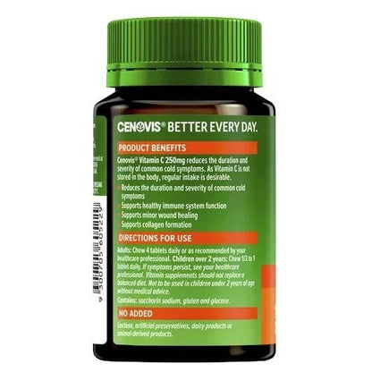 Cenovis  Vitamin C 250 Mg Orange Flavour Tablets