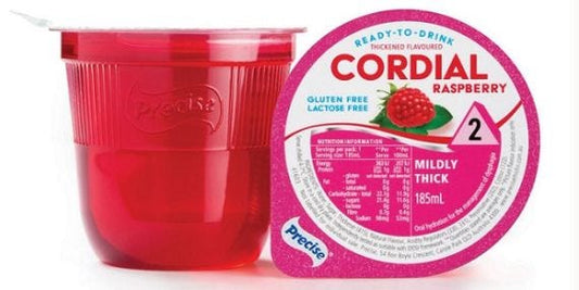 Precise Mildly Thick Level 2 Ready To Drink Cups Cordial Raspberry