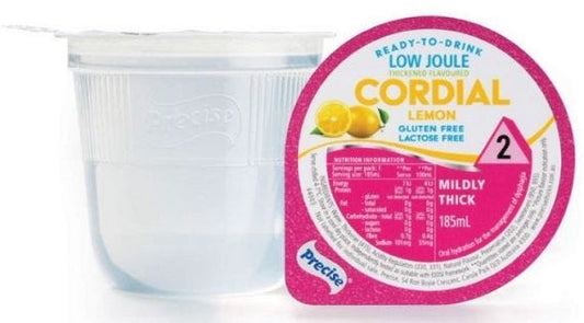 Precise Mildly Thick Level 2 Ready To Drink Cups Cordial Low Joule Lemon