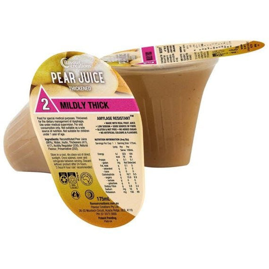 Flavour Creations Pear Juice Mildly Thick 150 Dysphagia Cup 175 Ml