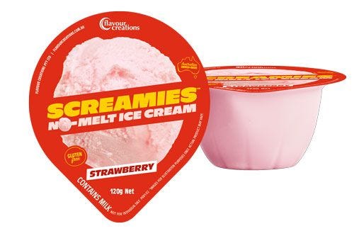 Flavour Creations Screamies Strawberry Ice Cream 120gm