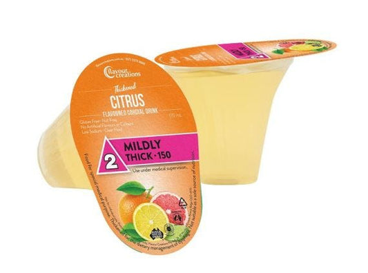 Flavour Creations Citrus Cordial Midly Thick 150 Dysphagia Cup 175 Ml